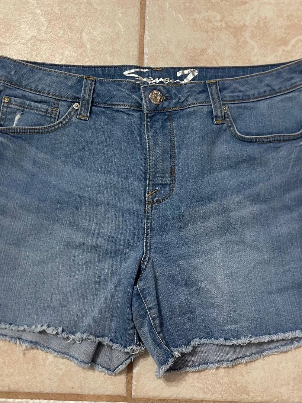 Seven7 Blue Denim Jean Shorts